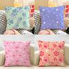 Cute Dog Paw Pattern Cushion Cover Natural Linen Organic Fabric DoubleSided Printing Room Sofa Decor Pillow Case