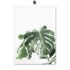 White Tulip Succulents Monstera Plant Wall Art Canvas Painting Nordic Posters And Prints Wall Pictures For Living Room Decor