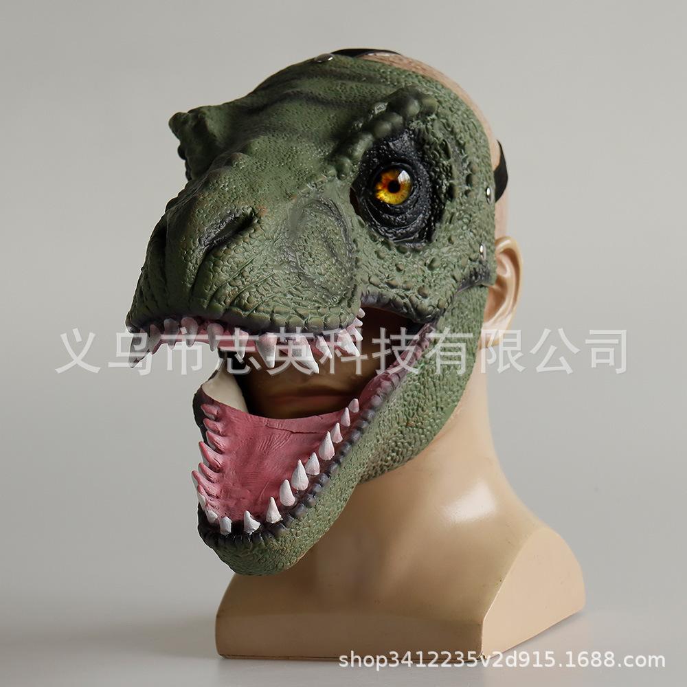 Jurassic World Dinosaur Mask Tyrannosaurus Rex Headgear with Moving Mouth Animal Mask for Halloween Party COS Props