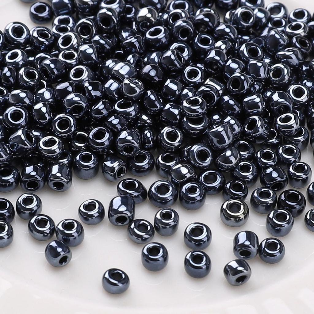 High Quality Dark Black Crystal Czech Glass Beads Loose Seed Beads for Earring Bracelet DIY Jewelry Craft Accessoreis Making