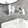 Хромированный водопадный смеситель для ванны, латунный, со скрытым монтажом, смеситель для раковины, настенный, с одной ручкой, кран для ванны