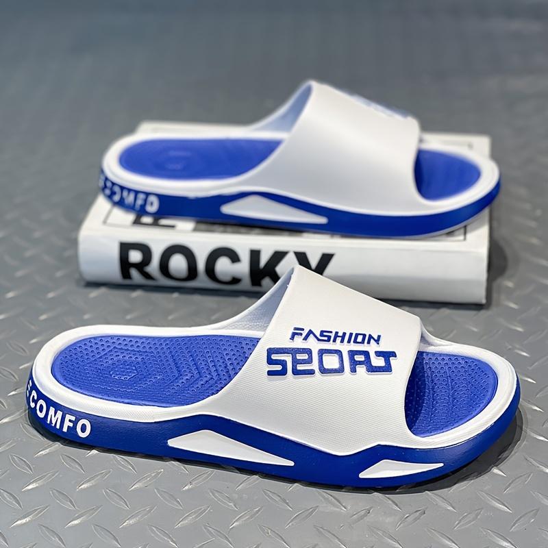 Мужские тапочки — очень удобные тапочки с буквенным принтом — мягкая подошва, легкие и нескользящие пляжные сандалии