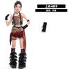 Girls Jazz Dance Costume Leopard Print Crop Top Fringe Shorts Set Performance Practice