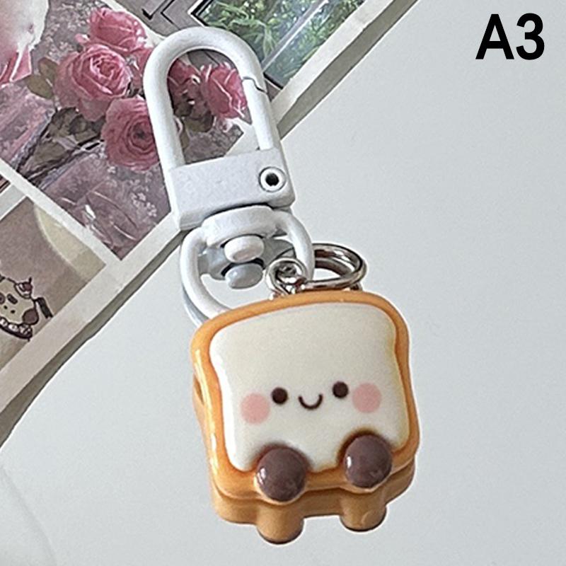 Брелок для ключей «Мультяшный десерт, печенье, торт, тост», сладкая кукла, подвеска, симпатичное животное, брелок для рюкзака, украшения, аксессуары