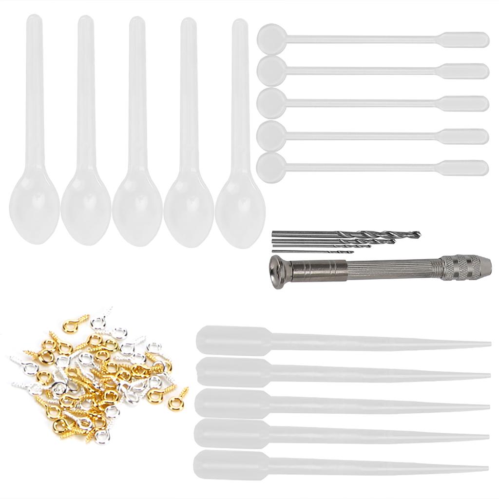 DIY Jewelry Pendant Making Dropper Hand Drill Screw Eye Tools Kits Supplies Accessory