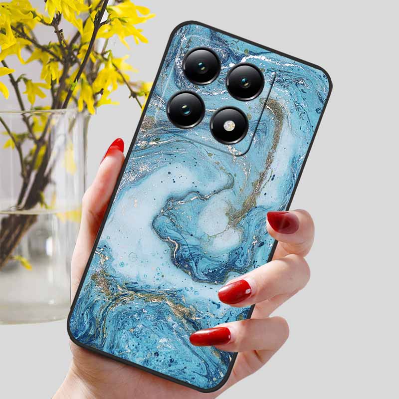 Для Xiaomi 14T / 14T Pro Чехол Модный Черный ТПУ Мраморный Расписной Чехол для Xiaomi 14T Pro Ударопрочный Корпус Capa Силиконовый Мешок 6.67''