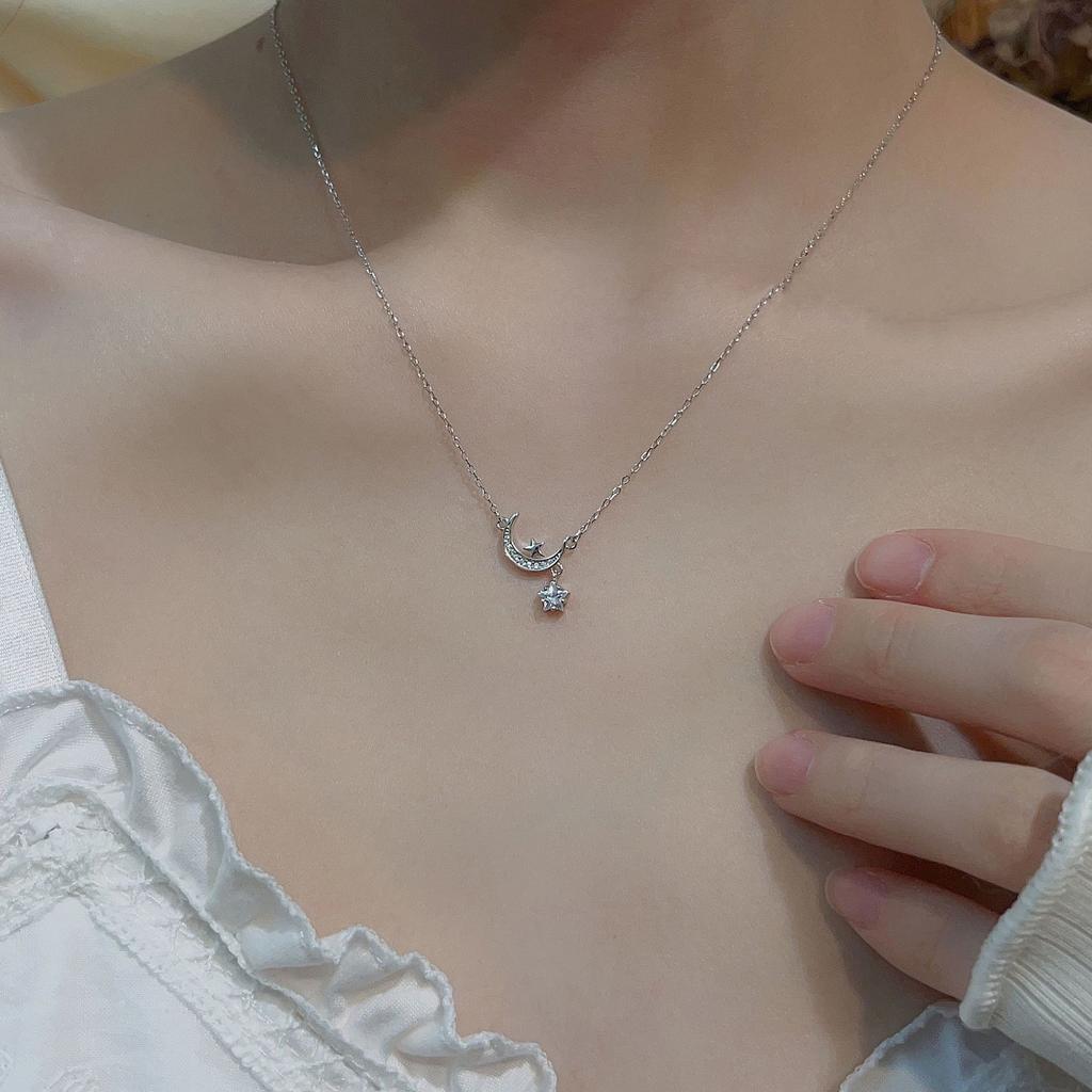 Ожерелье с кисточками Star Moon для женщин с нишевым дизайном, легкая роскошь, стиль Ins, изысканный темперамент, летняя цепочка Star Moon Clavicle