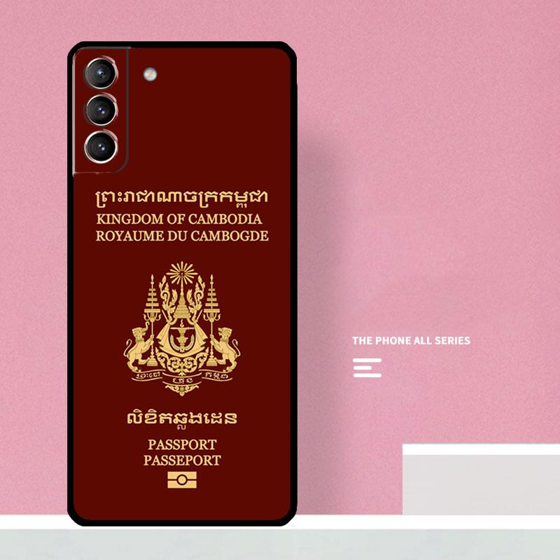 Cambodia Flag Phone Case For Samsung Galaxy S24 Ultra S20 S21 S22 S23 S25 Plus S9 S10 S24 FE Cover Coque