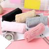 Cute Plush Pencil Bag Kawaii Pure Color Large Capacity Pencil Case for Girls Student School Supplies Creative Stationery