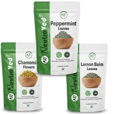 NeutraVed Листья мяты перечной, Листья мелиссы, Цветки ромашки Травяной чайный пакетик 170г