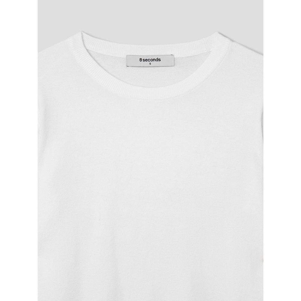 8SECONDS Basic Round Neck Pullover Ivory