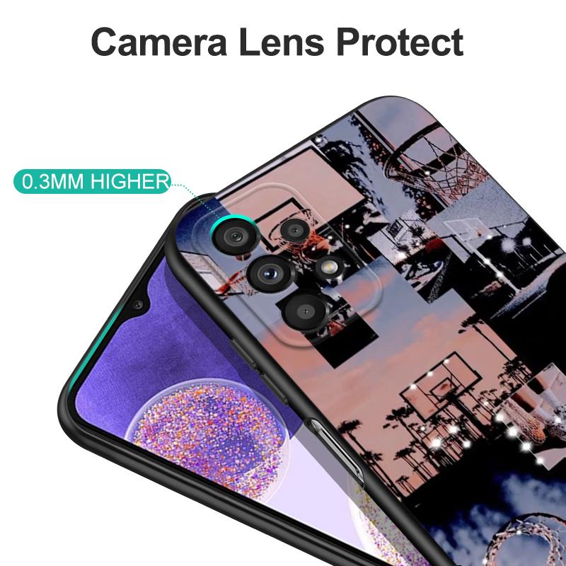 Черный ТПУ чехол для Vivo Y30 Y30G Y31 Y53S Y33 Y33S Y33T Y67 Y51 Y51S Y51A 2021 2022 2020 4G 5G баскетбол