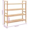 Shoe Rack Solid Walnut Wood 69 x 26 x 81 cm