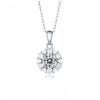 Genuine 5 Carat Moissanite Snowflake Pendant Necklace For Women 18K Plated 925 Pure Silver Diamond Neck Chain Jewelry GRA