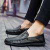 Fashion Genuine Leather Men Shoes Casual Luxury Brand Formal Mens Loafers Moccasins Italian Breathable Slip On Male Boat Shoes Plus Size