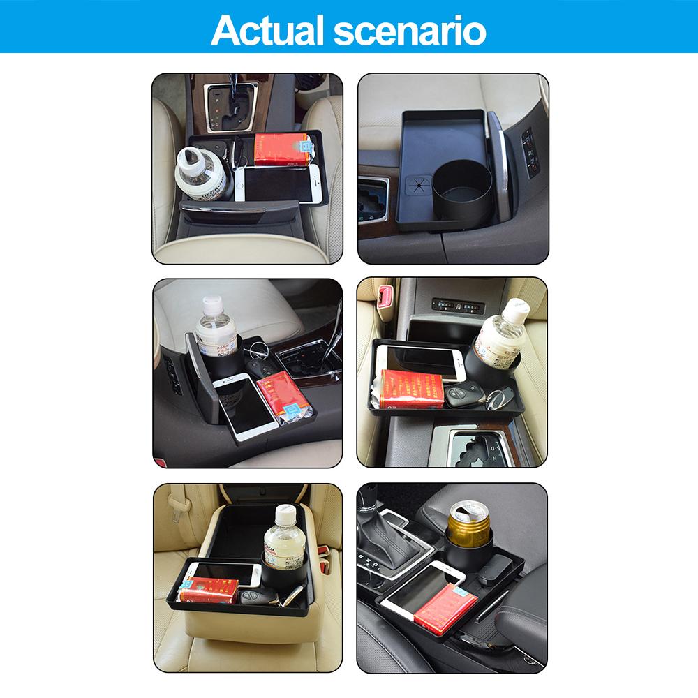 Автомобильный держатель для напитков Подставка для чашек Полки Уборка Автомобильный стол Организованный кронштейн для автомобильных аксессуаров Поднос для напитков и еды Доска для кофе