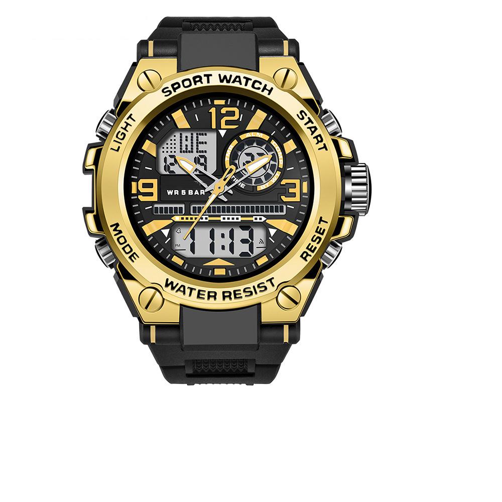 Военные кварцевые часы с двойным дисплеем, мужские спортивные часы G Style, светодиодные цифровые водонепроницаемые часы