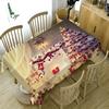Christmas Tablecloth Socks And Gift Golden Ball Tree Decoration Rectangular Round Table Cloth Thick Cotton Cover Towel