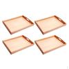 4pcs Montessori Wooden Box Toys Holder Tray Kids Early Educational