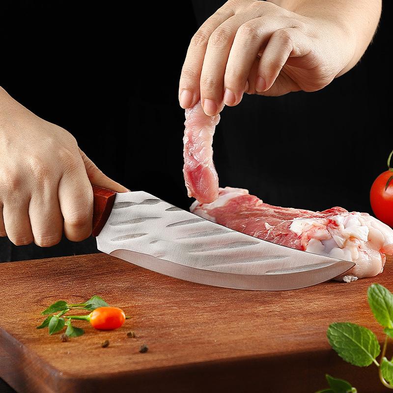 Кованые ножи для обвалки Нож мясника Кухонный нож из нержавеющей стали Нож для снятия шкуры Тесак мясника