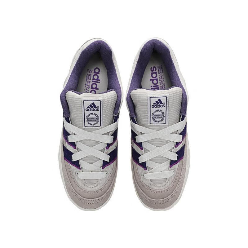 Adidas Originals Adimatic Comfortable Versatile Low-Top Lifestyle Casual Shoes Unisex Casual Shoes Gray White Purple IH3266