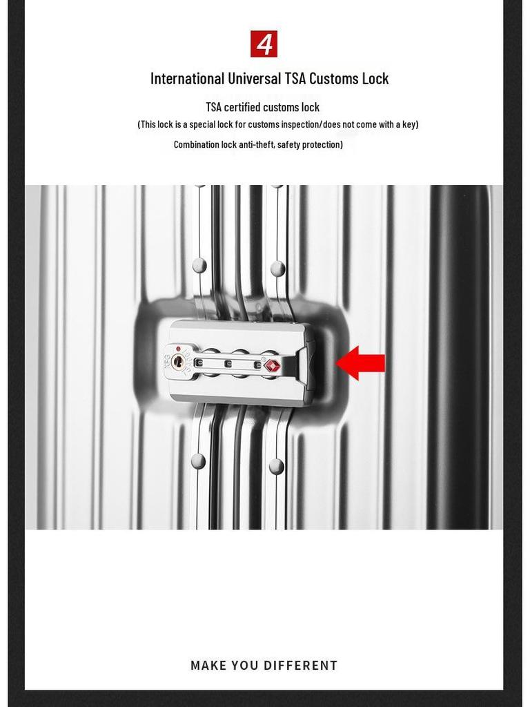 Retro Aluminum Frame Spinner Suitcase - Available In 20/24/26/29 Inches