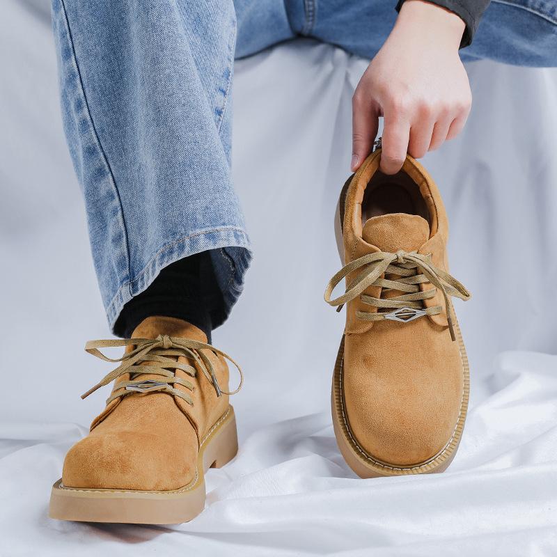 Туфли дерби с большой головкой, кожаные туфли 2025 года, новая платформа, увеличенная, британский стиль, ретро-оснастка, универсальные мужские туфли 2522-R