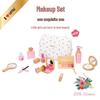 Деревянный игровой набор для макияжа в корейском стиле: Имитация теней для век, пудра, помада, парфюм, аксессуары для волос.