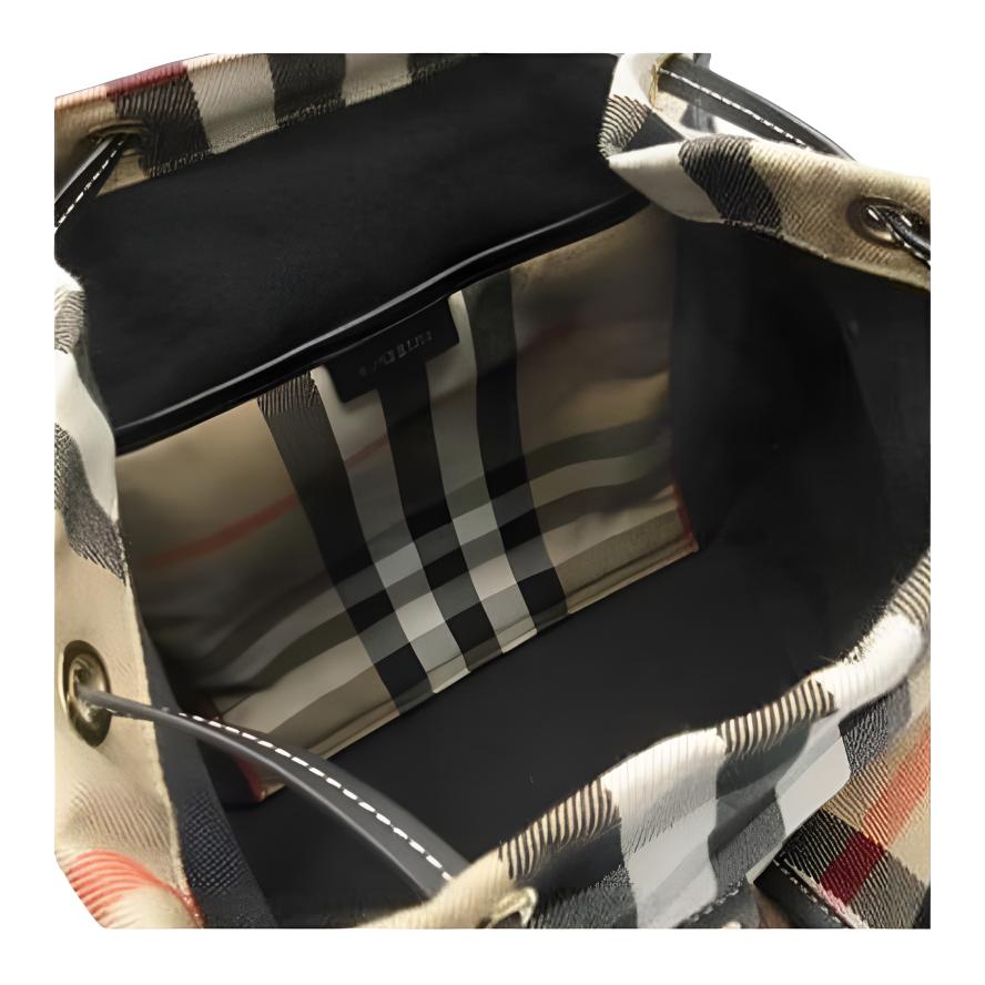 Burberry Классический клетчатый дизайн Логотип Рюкзак Унисекс Рюкзак Бежевый 81231011