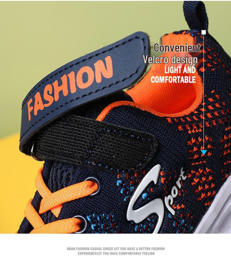 Детские дышащие кроссовки для бега Flyknit 2024 - Легкие, с сетчатым дизайном для детей