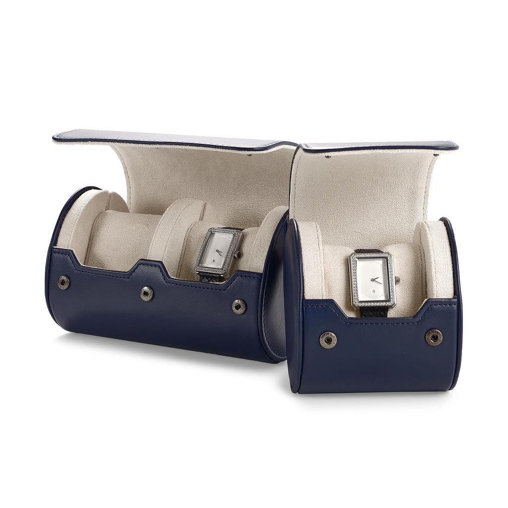 Papten B01501 PU Leather Watch Case Single Travel Portable Blue Organizer