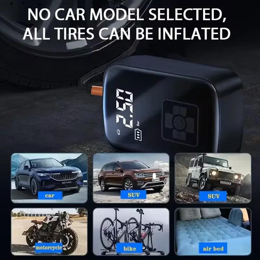 Портативный автомобильный воздушный насос Беспроводной Интеллектуальный Цифровой дисплей Машины для накачивания шин Автомобильные Воздушные компрессоры Электрические Машины для накачивания шин
