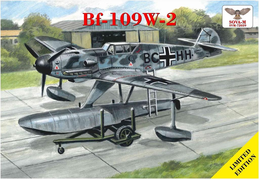 Пластиковая модель истребителя Sovaem Luftwaffe Messerschmitt 1/72 Bf109W-2