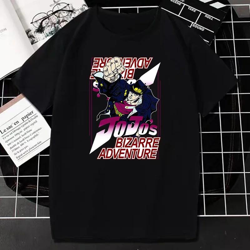 Горячая футболка Jojo Bizarre Adventure Anime для мужчин с крутым принтом Harajuku Japan Manga Streetwear унисекс футболка Camisetas Fshion Tee Top
