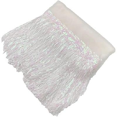 10 ярдов блестящей бахромы с пайетками, бахрома с пайетками, отделка бахромой, кружевная ткань с пайетками для шитья, штор, подушек, домашнего декора, вечернего платья, сцены