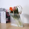 10PCS Transparent Frosted Tote Bag PP Waterproof Companion Gift Candy Bag Flower Wrapping Bag Birthday Wedding Party Supplies