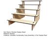 5-Tier Wooden Display Stand Tabletop Multi-tier Storage Rack Tiered Display Riser Stand