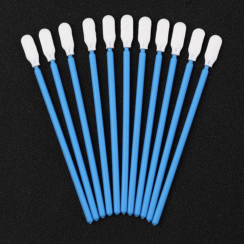 100 шт. Промышленные ватные палочки Нетканые Антистатические Удаление пыли Для Линзы фокусировки волоконного лазера и Защитных окон Инструменты для очистки
