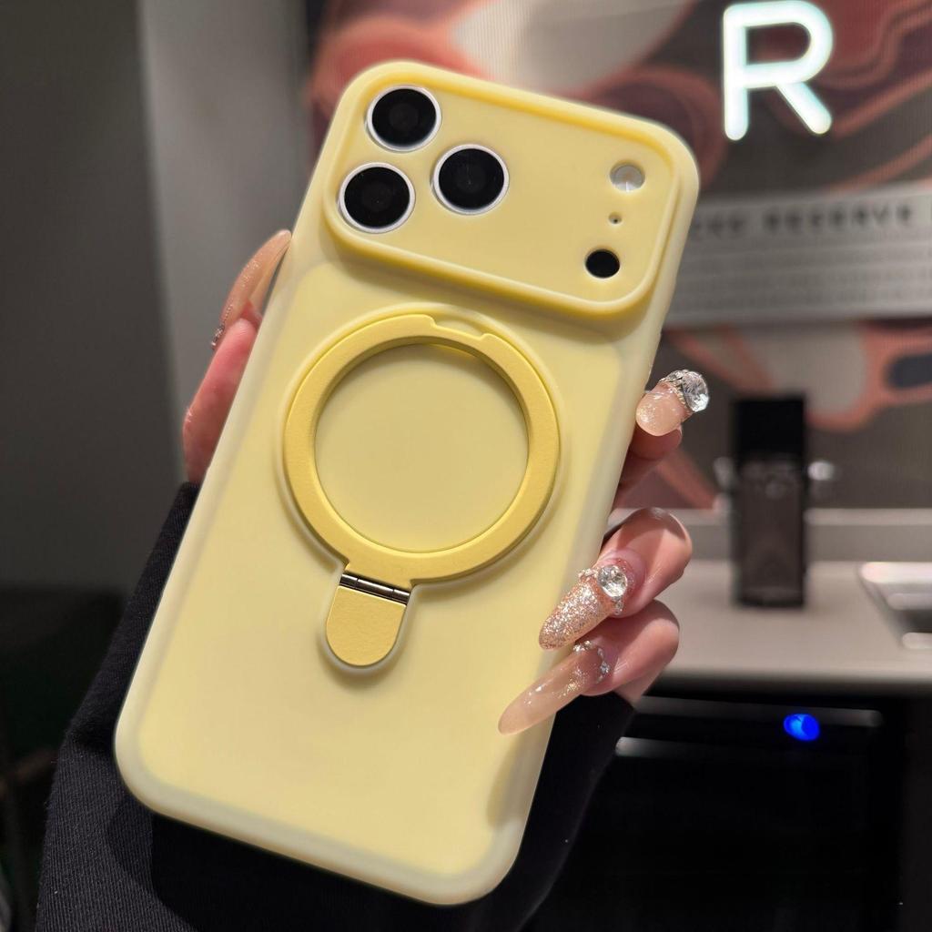Чехол-подставка с магнитом из силикона «Мороженое» для iPhone 17 Pro Max с защитой полного покрытия и мелкими отверстиями для Apple 16