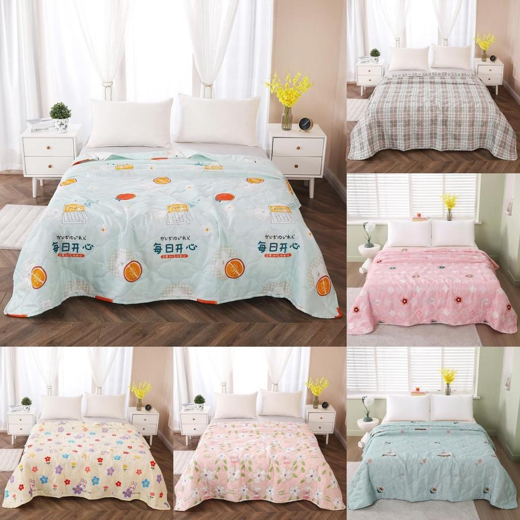 Flower Summer Rabbit Bear Print Air Conditioner Quilt With Gift Box Bedroom For