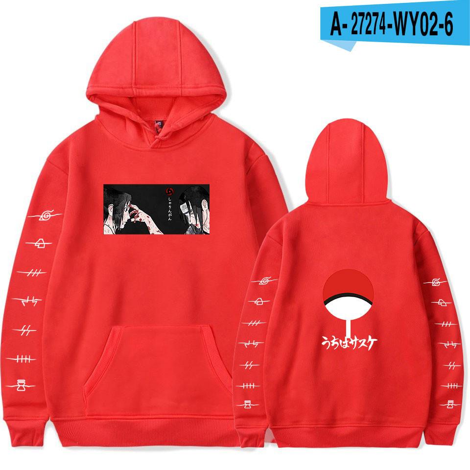 Осень-зима Наруто Итачи Учиха пуловер с принтом унисекс толстовка с капюшоном пуловер с длинными рукавами