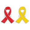 Желтая лента для осведомленности Значки Детская осведомленность о раке Любовь к раку Эмаль Уход ВИЧ Лацкан Bowti M5K5