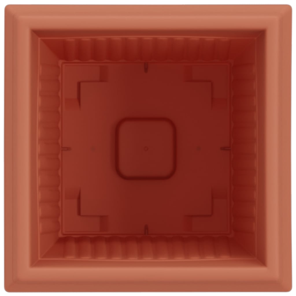 Square Flower Pot 24 pcs Terracotta Red 16 x 16 x 14 cm
