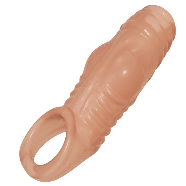 Reusable Penis Sleeve Glans Penis Enlarger Extender Delay Ejaculation Cock Ring Sex Toys for Men Couples