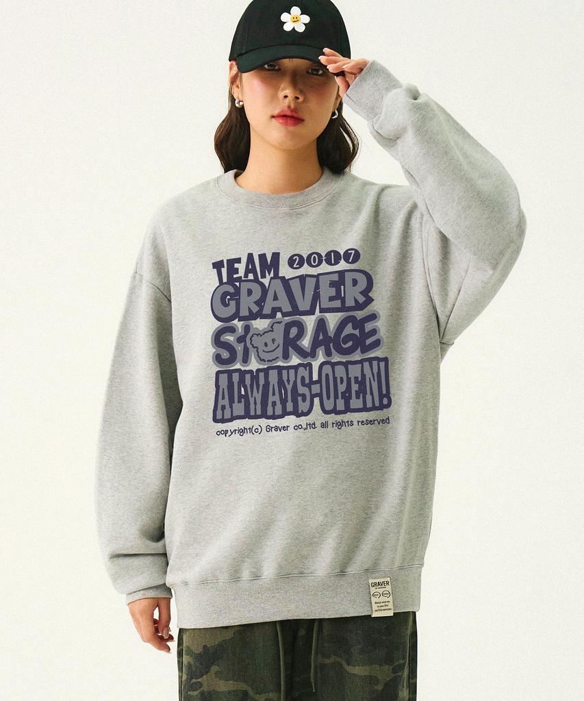 GRAVER [Unisex] Storage Sweatshirt_Gray