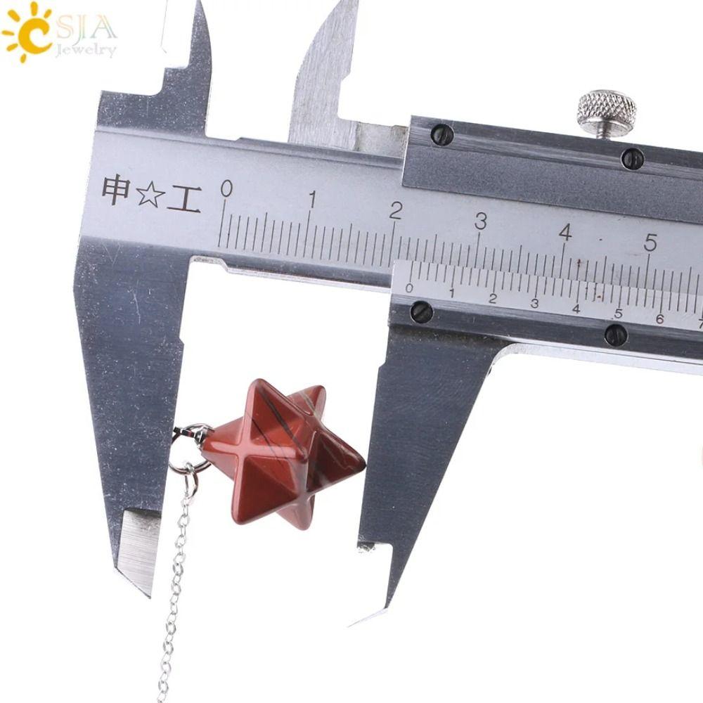 Crystal Quartz Merkabah Pendulums Merkaba Star Necklaces Pendant  Dowsing Healing Charm