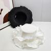 Pearl Decoration Panama Hat Elegant Paper Grass Hat Fashion Ladies Hat  for Women
