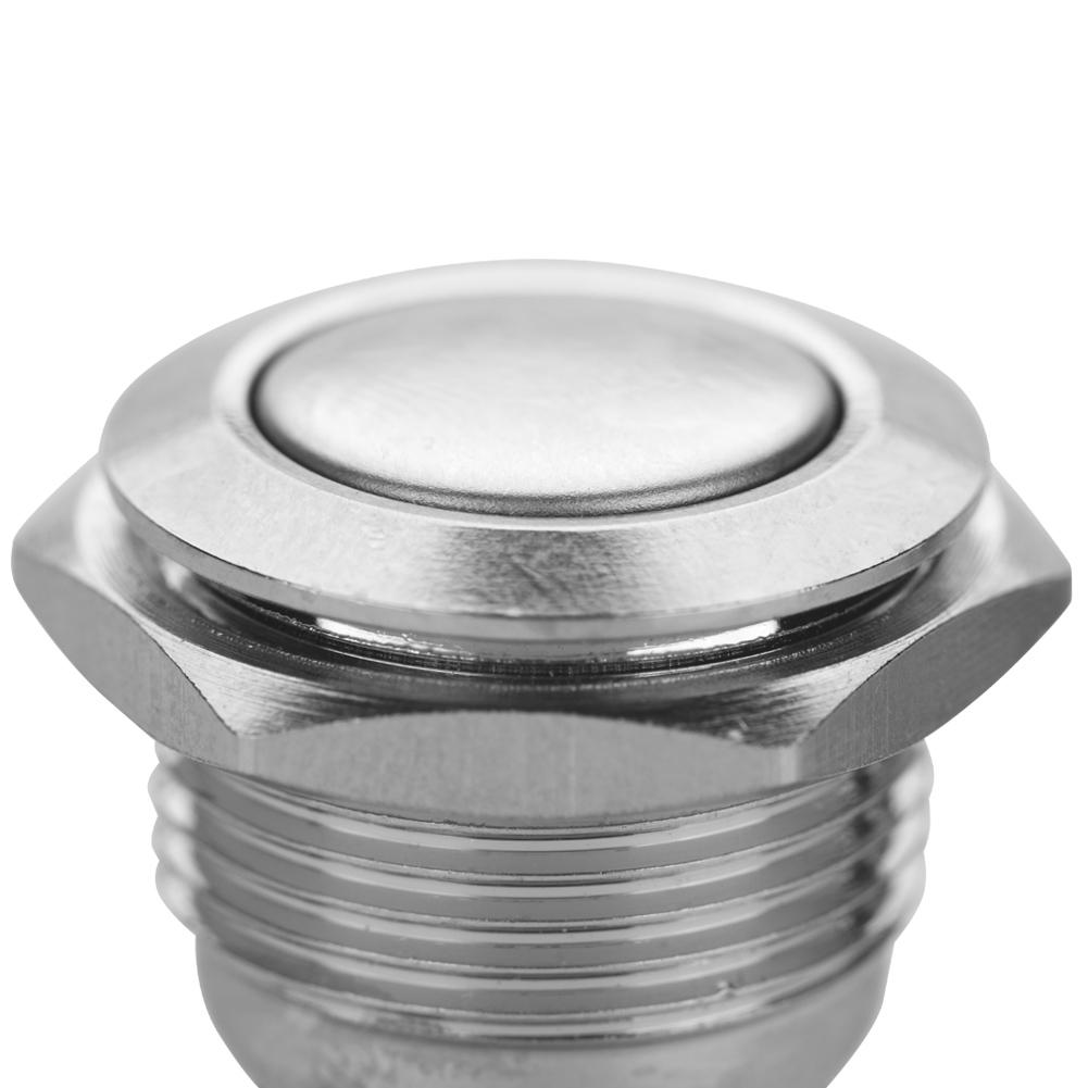 5 шт./компл. 16 мм 250 В Металлический Водонепроницаемый 2-контактный Мини Кнопочный Переключатель(плоская головка)