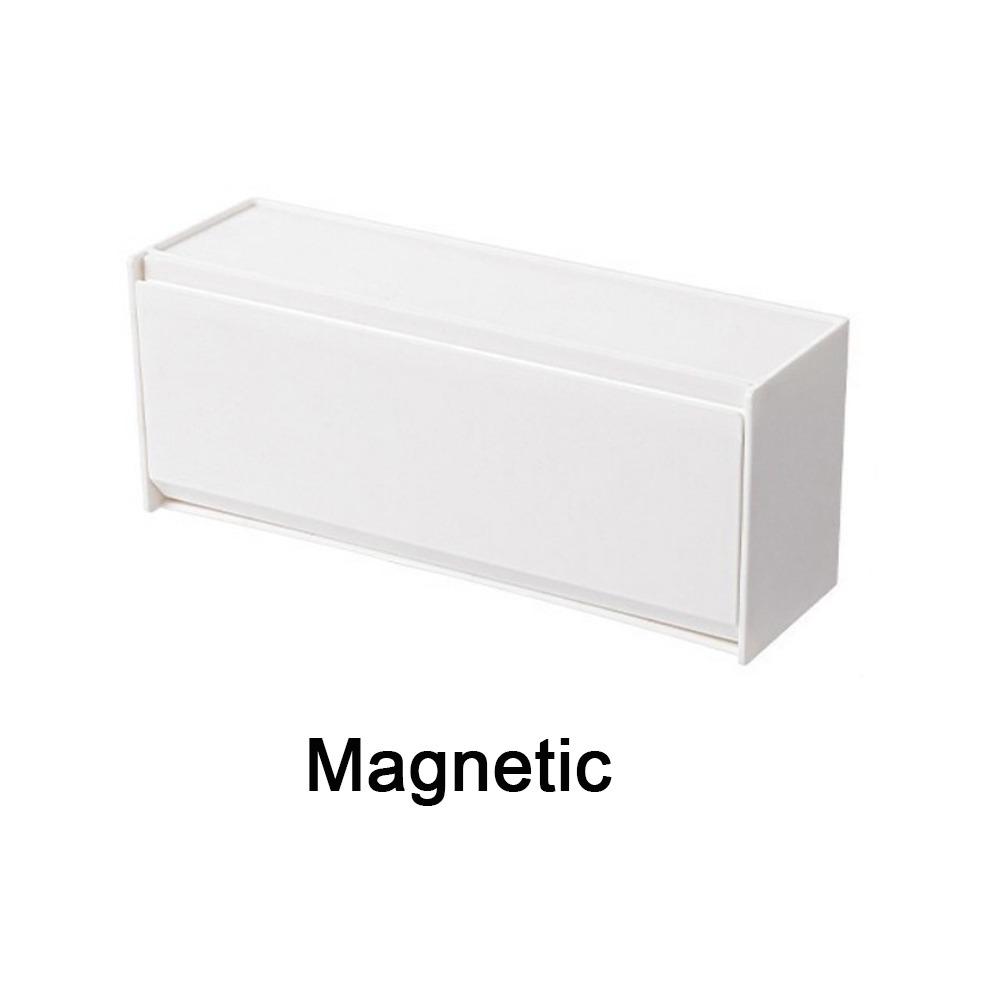 Plastic Magnetic Refrigerator Storage Box Wall Mounted Side Hanging Storage Rack  Bathroom