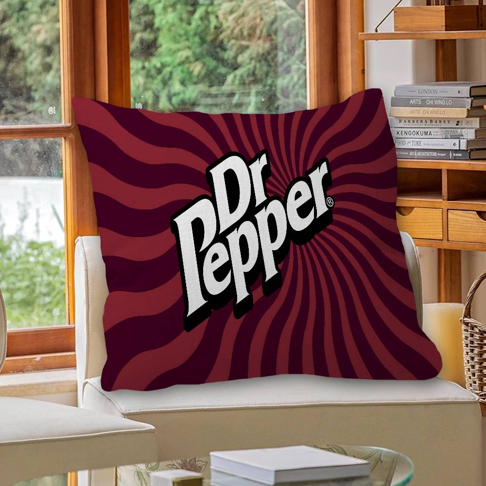 Подушка с логотипом D-Dr Peppers Подарки Мебель для дома и офиса Спальня Диван Автомобильная подушка Чехол 45x45 см